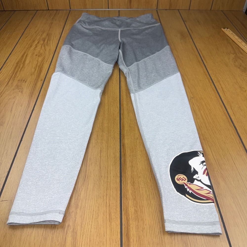 ZooZatz Florida State Seminoles FSU Grey Colorblock Leggings Womens Medium